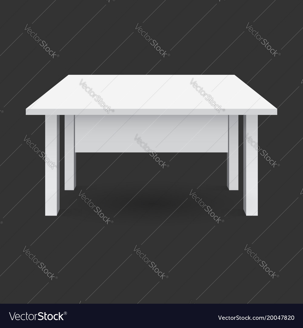 3d table for object presentation empty white top