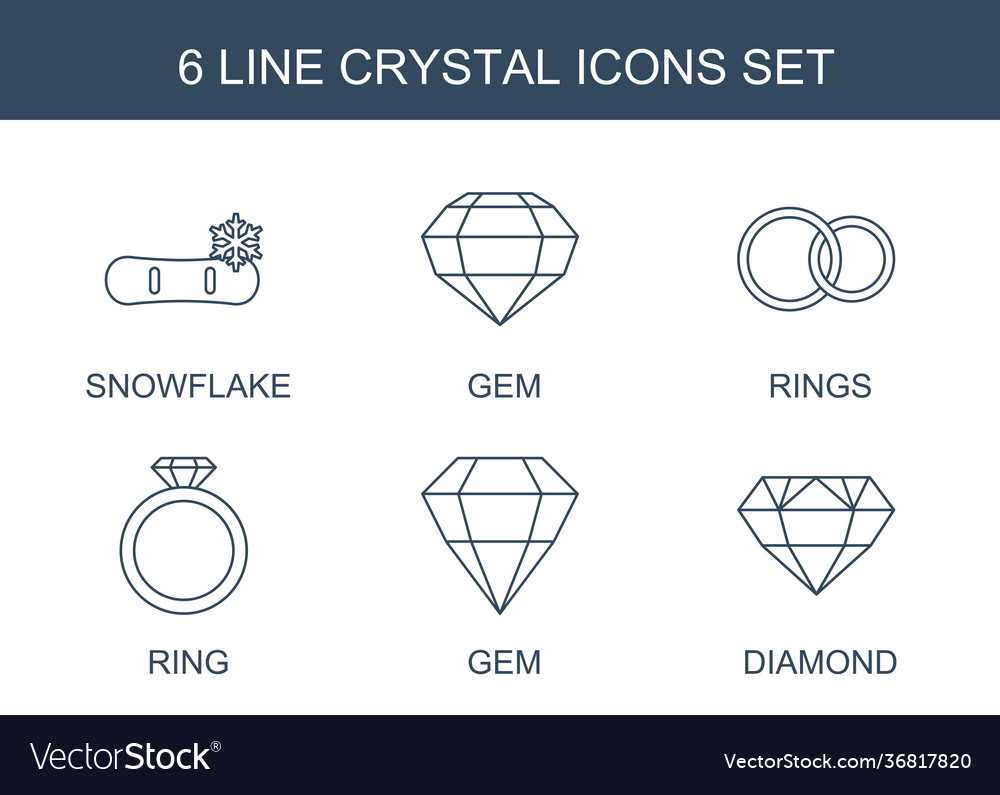 6 crystal icons