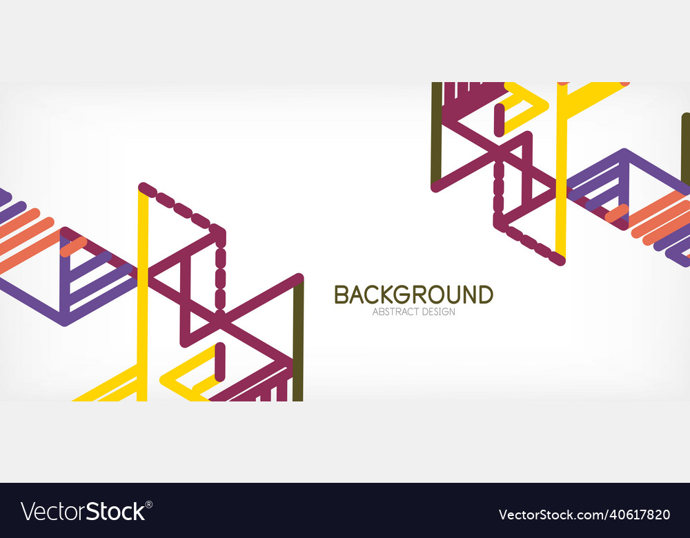 Abstract background color lines on white Vector Image Abstract background color lines on white