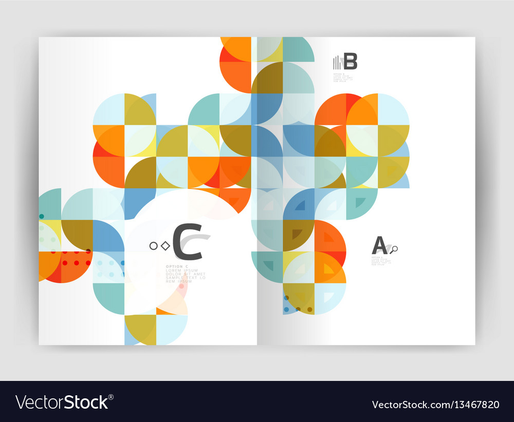 Abstract background with color triangles annual