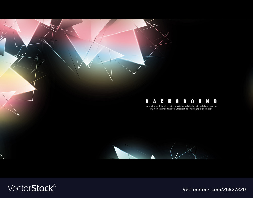 Abstract background with glowing triangles Vector Image Abstract background with glowing triangles