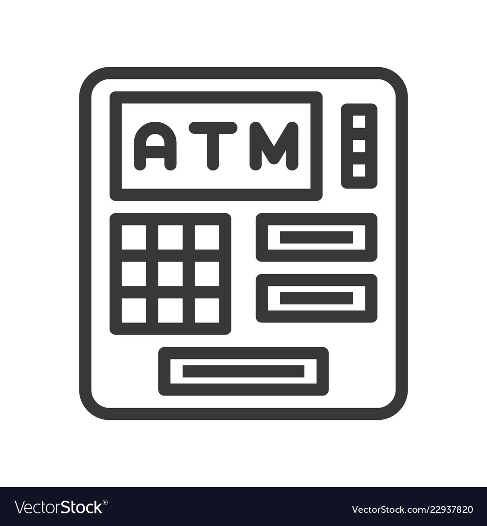 Atm machine bank and financial related icon Vector Image