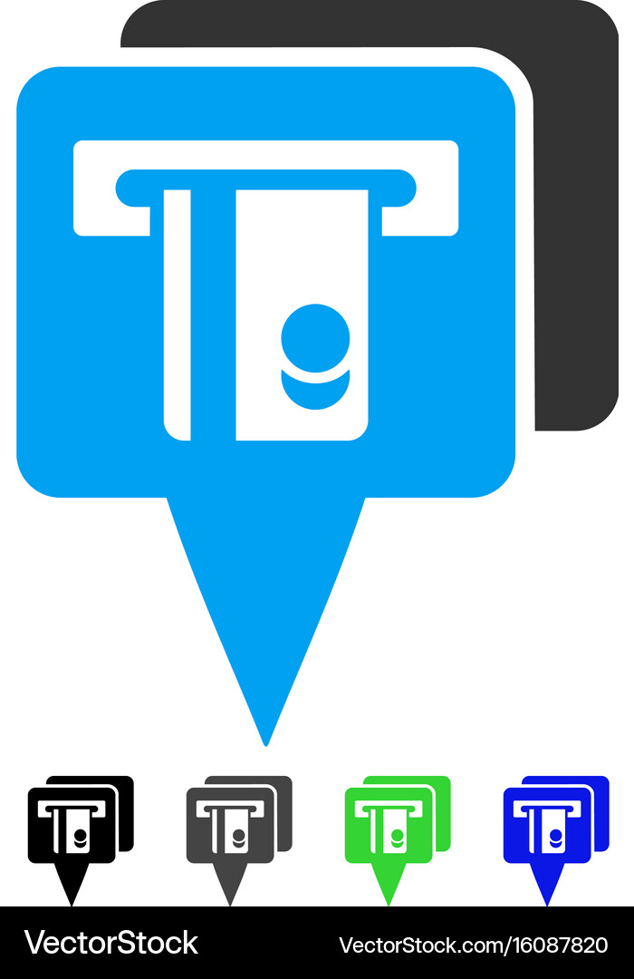 Atm pointers flat icon Royalty Free Vector Image