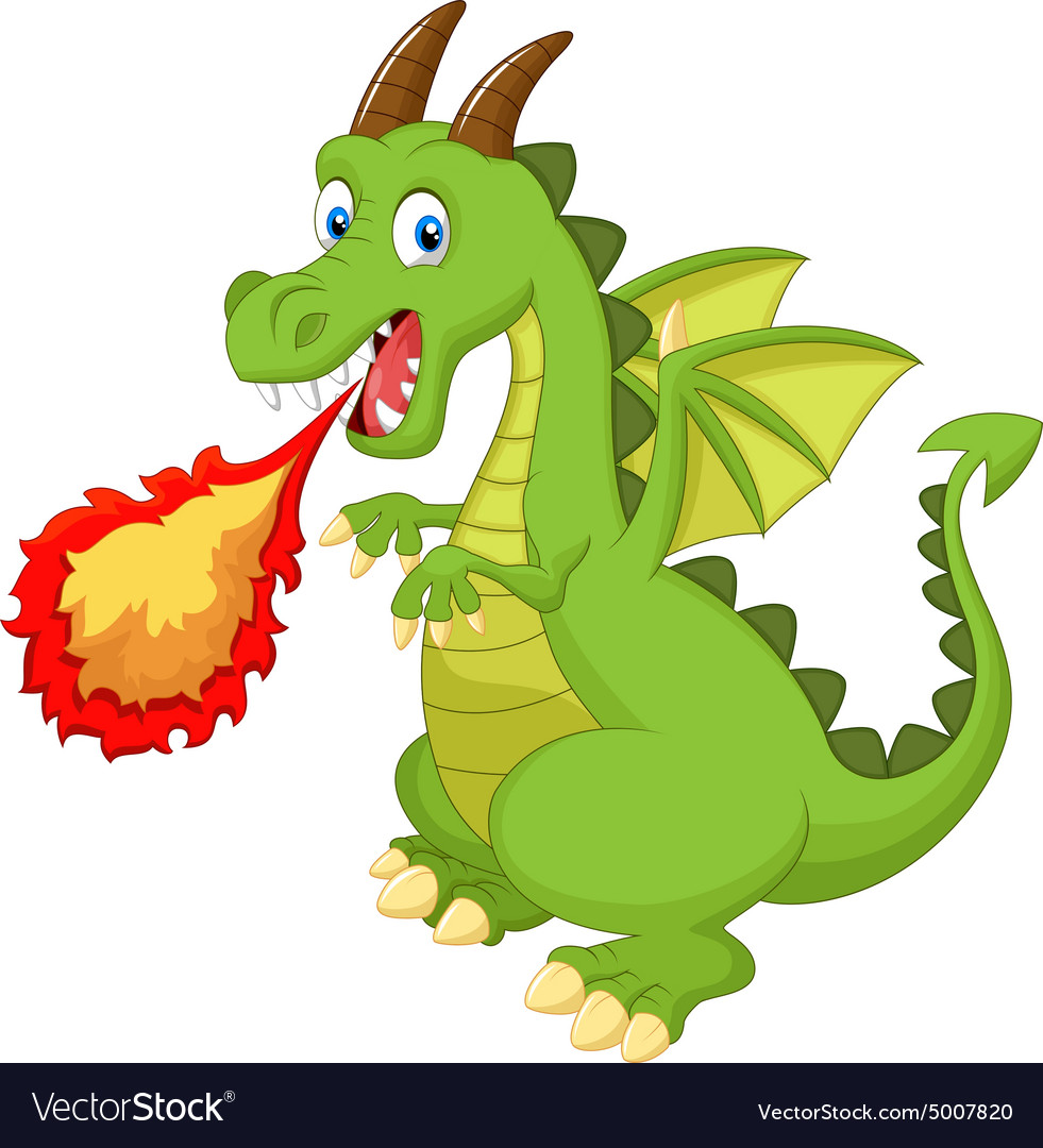 Premium Vector  A cartoon dragon with the word dragon on it