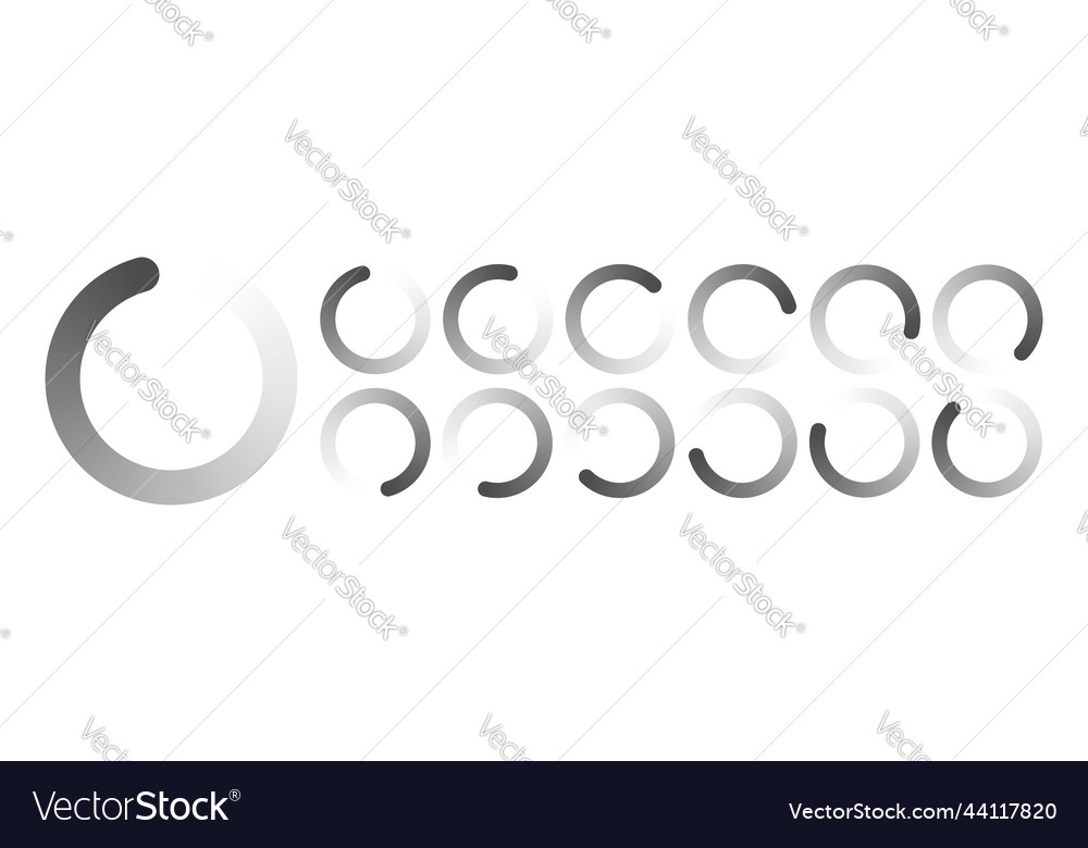 Circular loading buffering icons vector image Circular loading buffering icons