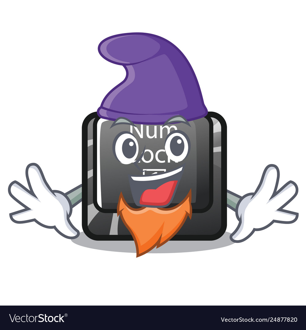 Elf num lock isolated with character