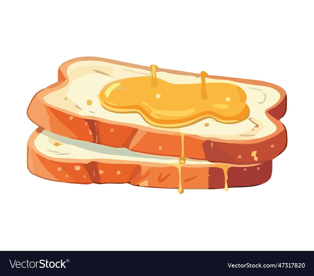 Gourmet meal with bread and butter Royalty Free Vector Image