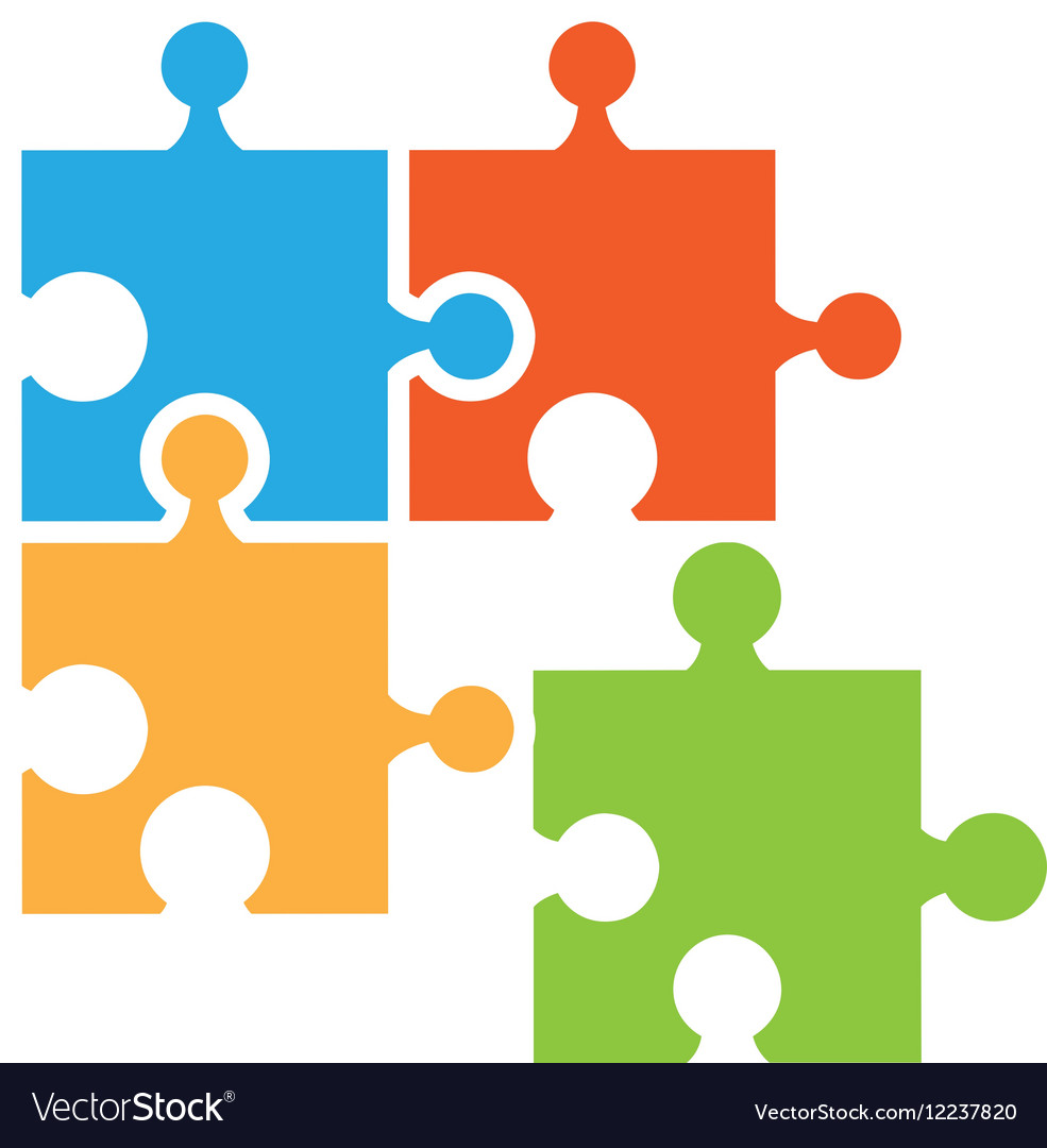 Puzzle piece isolated icon Royalty Free Vector Image