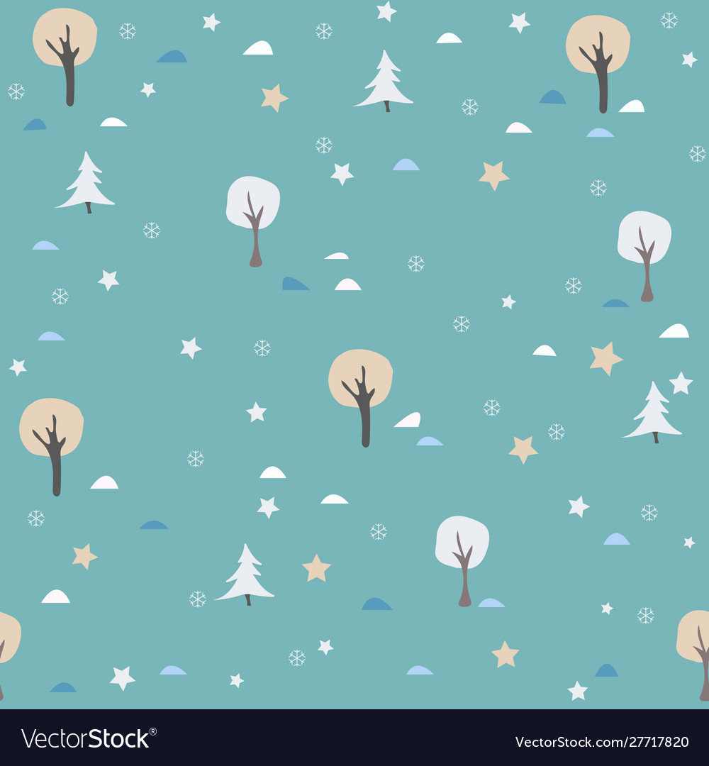 Seamless tree pattern