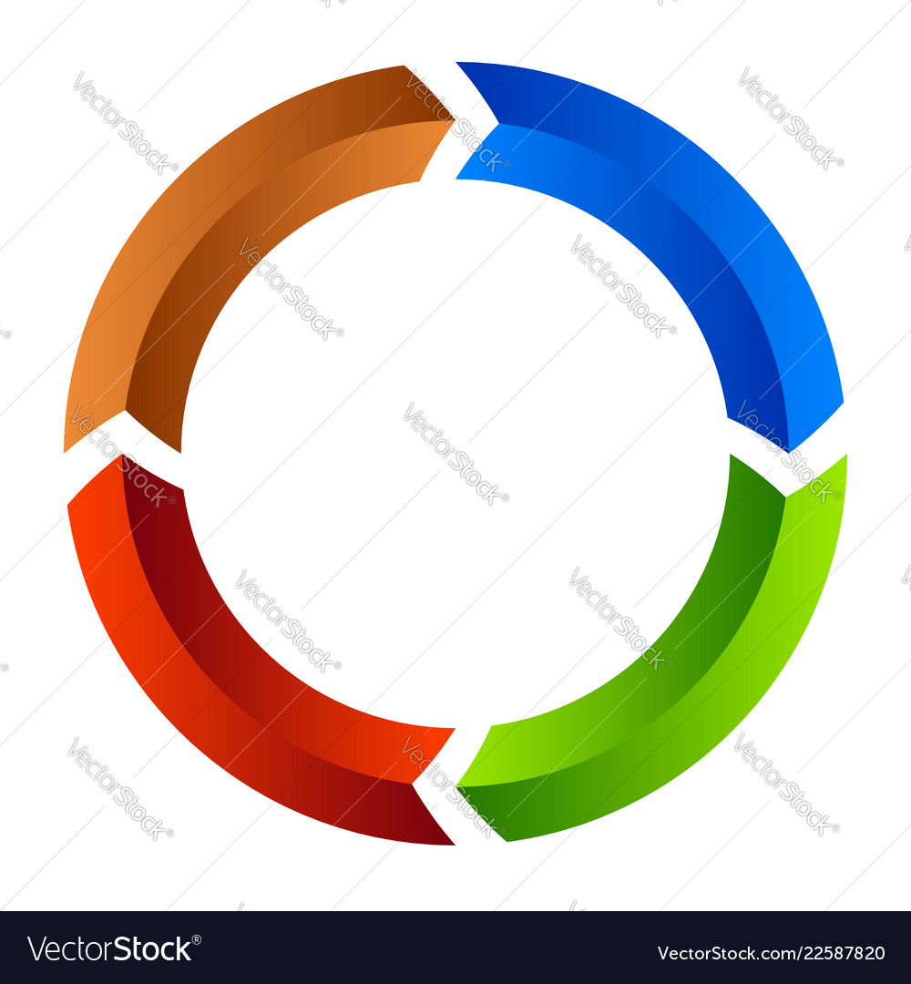 Segmented circle arrow circular icon vector image Segmented circle arrow circular icon