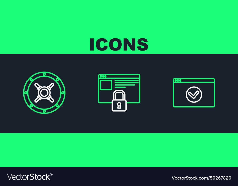 Stellen Sie die Zeile sicher Ihre Website mit https ssl sicher vector image Stellen Sie die Zeile sicher Ihre Website mit https ssl sicher