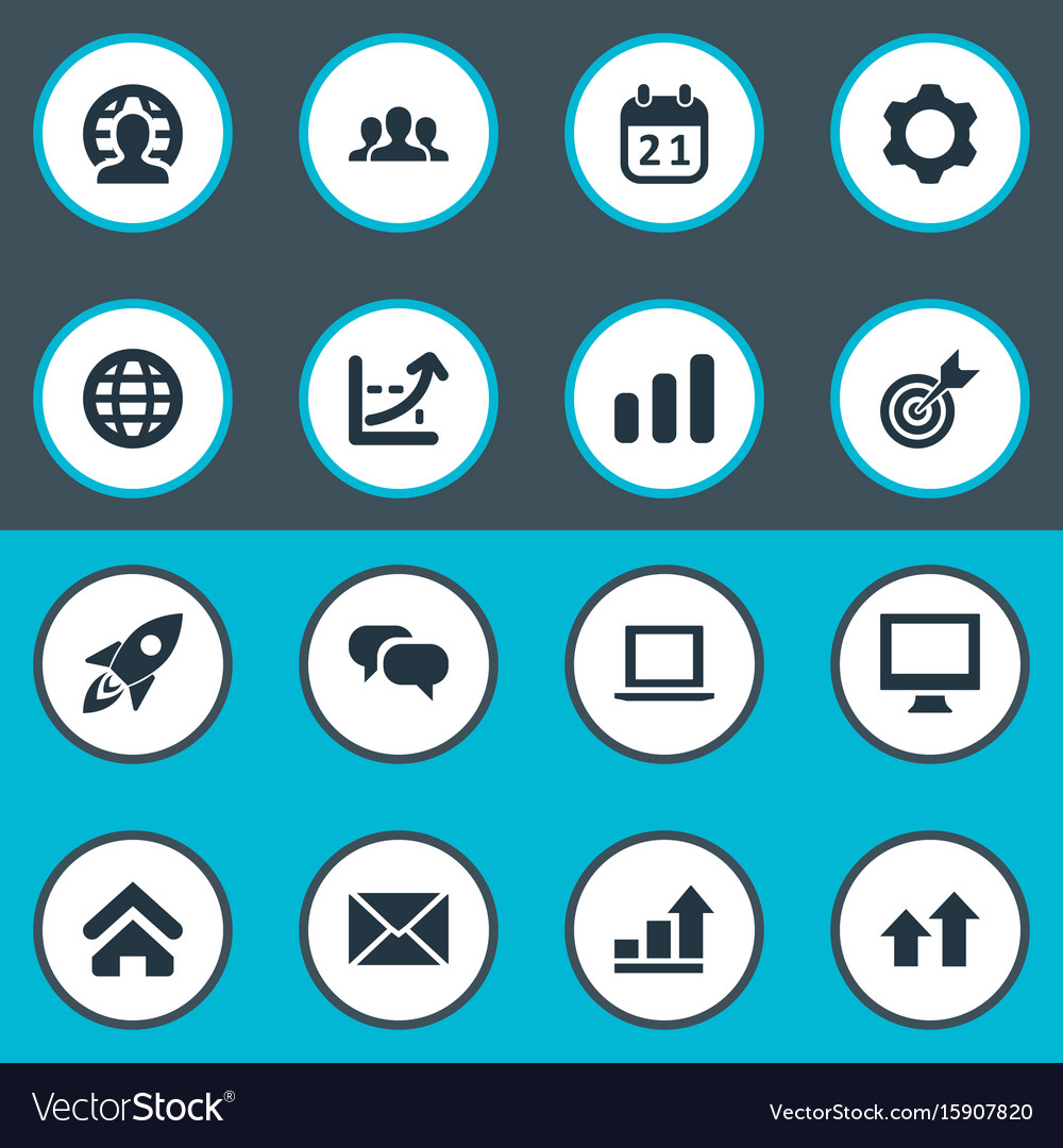 Set of simple teamwork icons