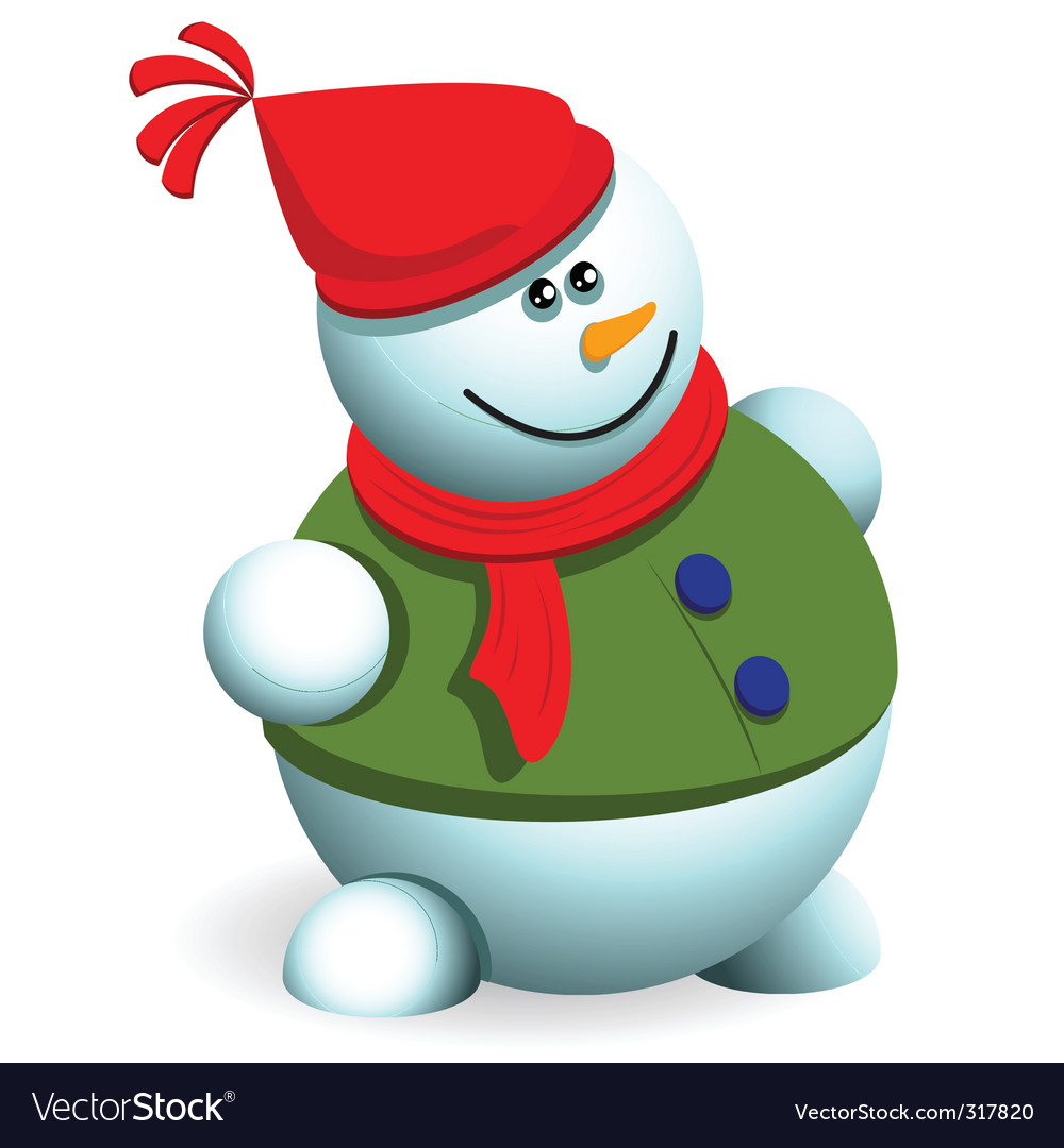 Snowman Royalty Free Vector Image - Vectorstock