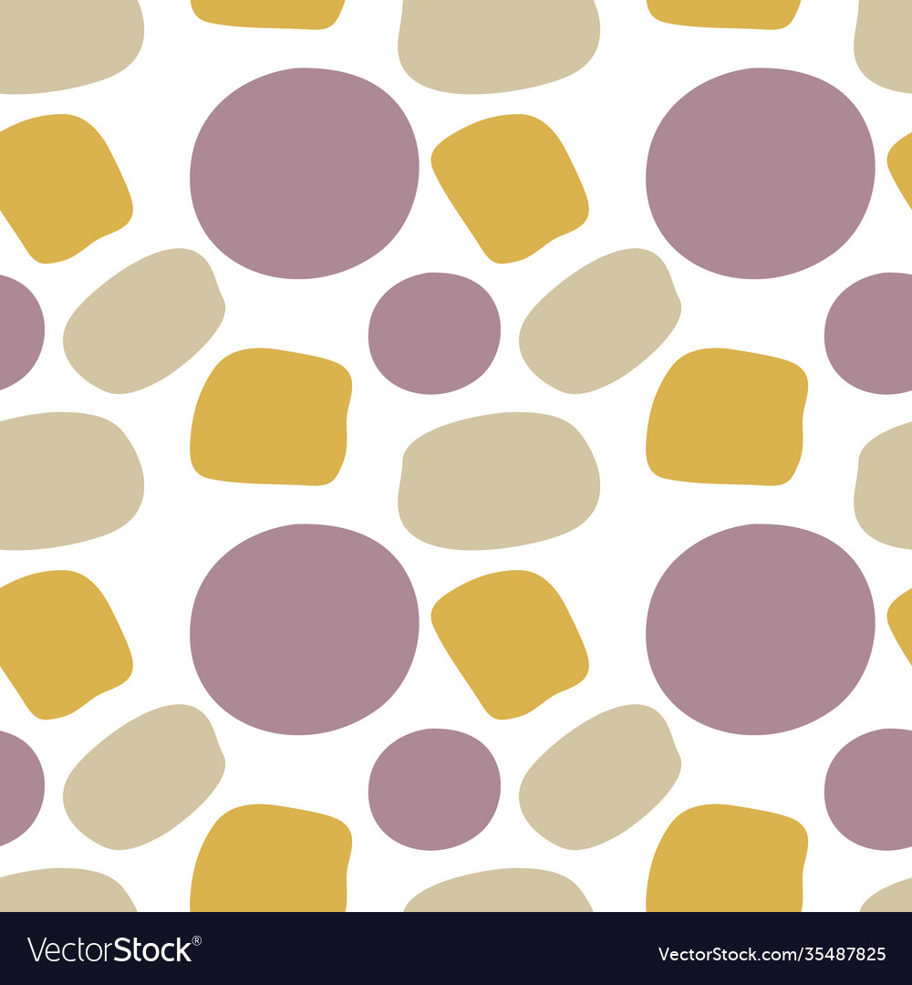 Abstract circle blots seamless pattern
