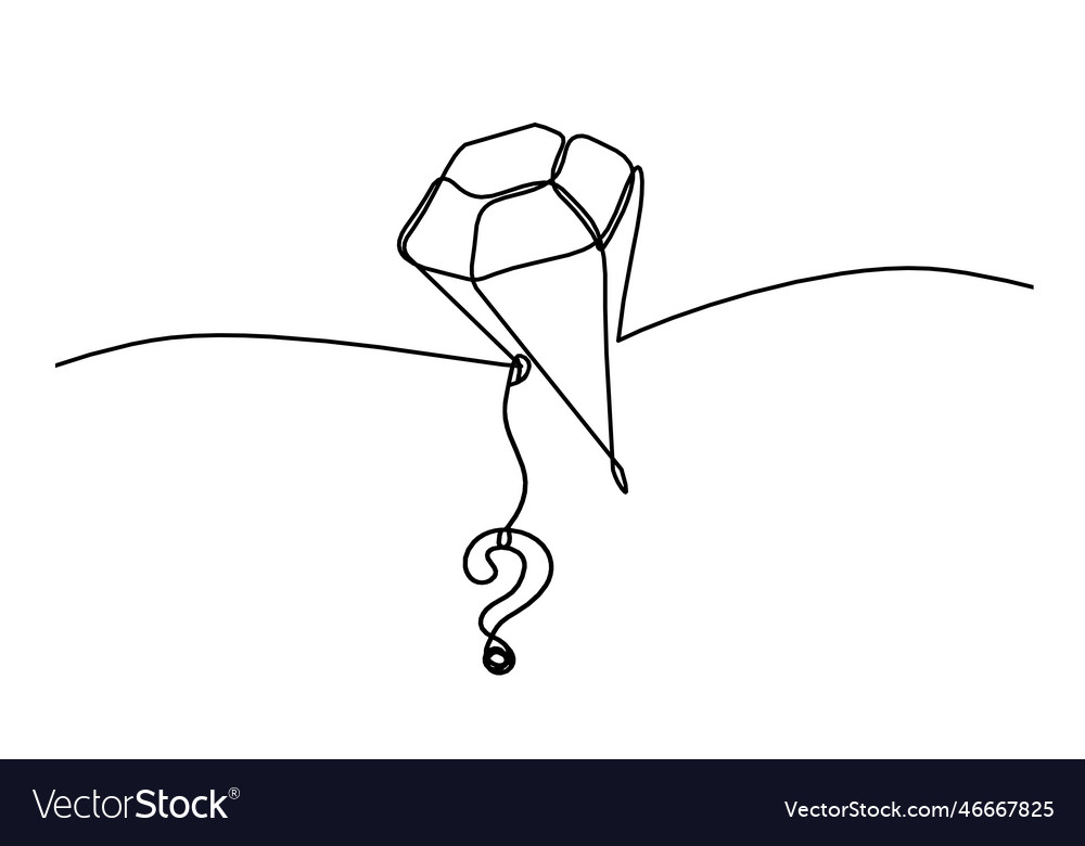 Abstract crystal with question mark as continuous Vector Image Abstract crystal with question mark as continuous