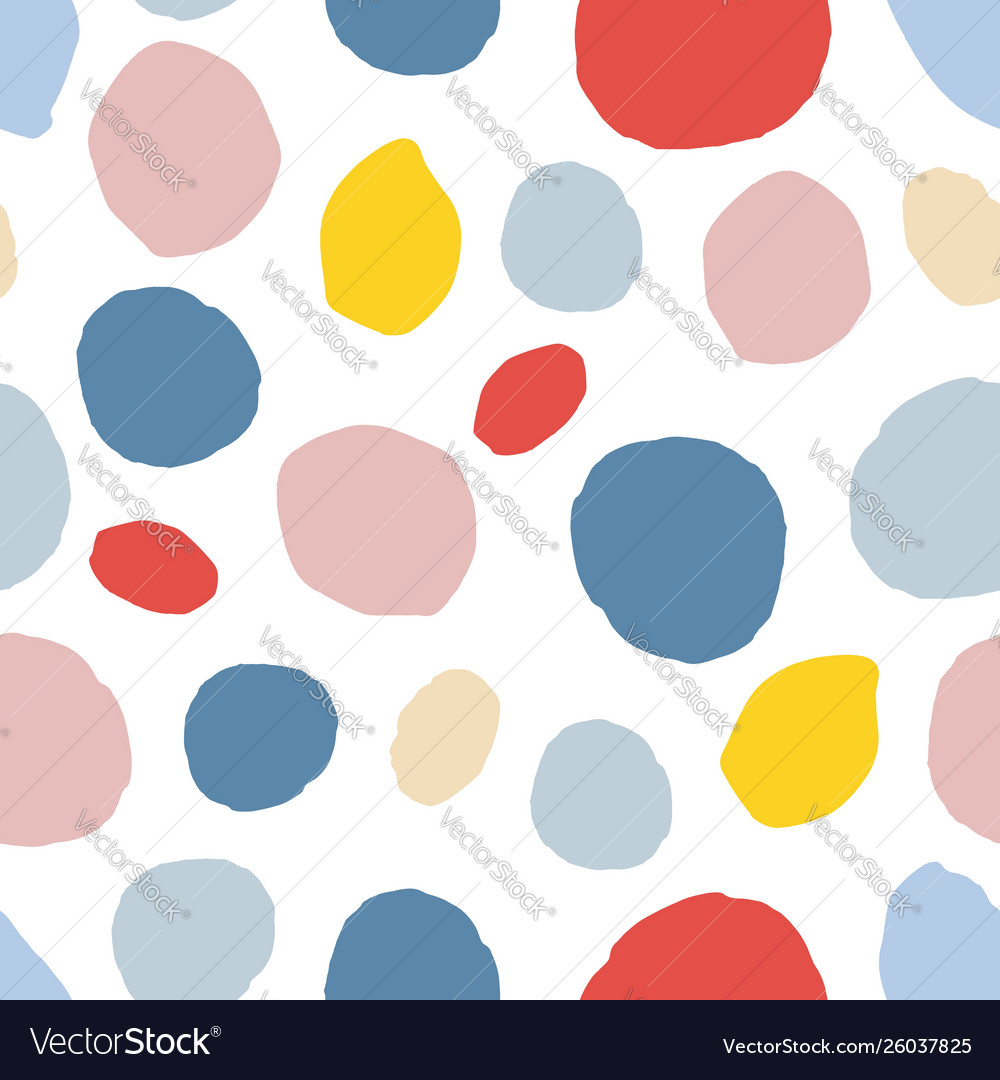 Abstract seamless pattern with colorful circle vector image Abstract seamless pattern with colorful circle