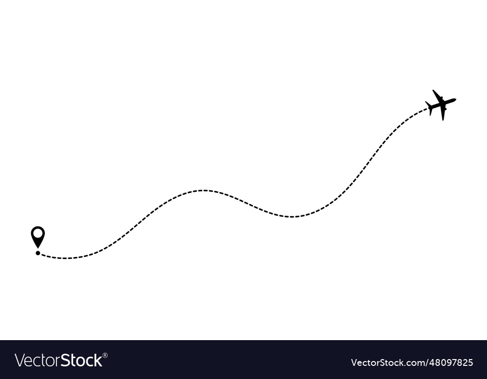 Airplane line path route