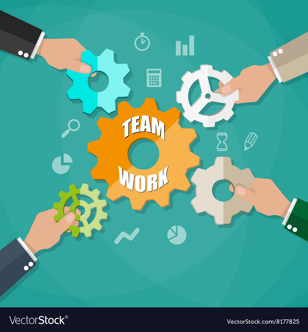 Business team and teamwork concept Royalty Free Vector Image