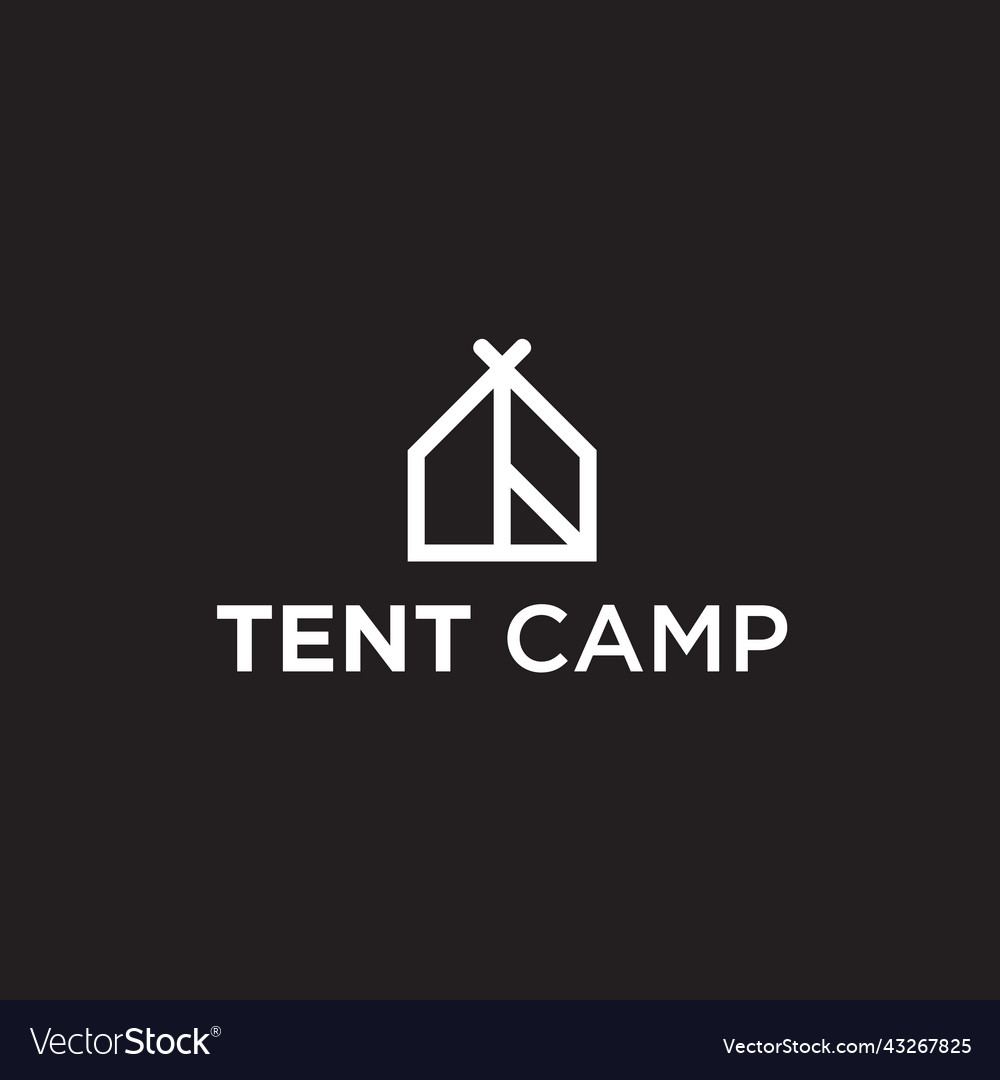 Camping tent logo or outdoor