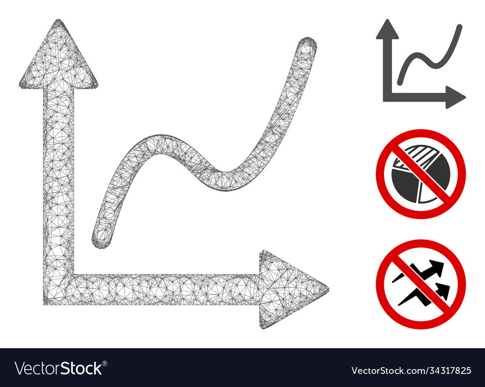 Chart polygonal web mesh vector image Chart polygonal web mesh
