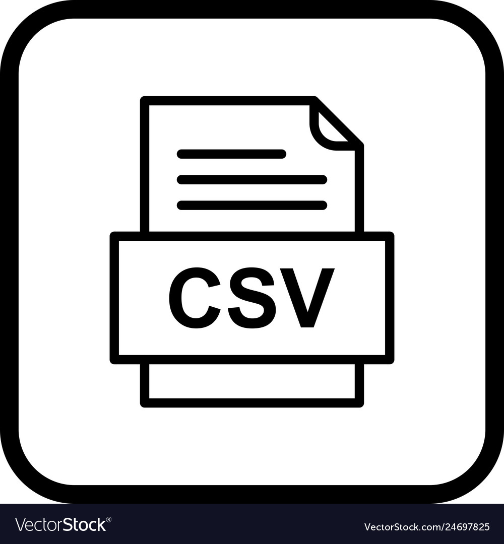 Csv file document icon