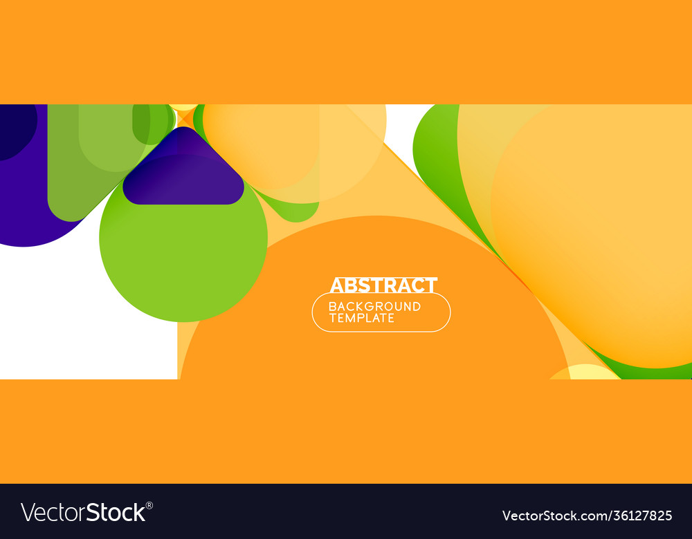 Flat geometric round shapes and dynamic lines Vector Image Flat geometric round shapes and dynamic lines