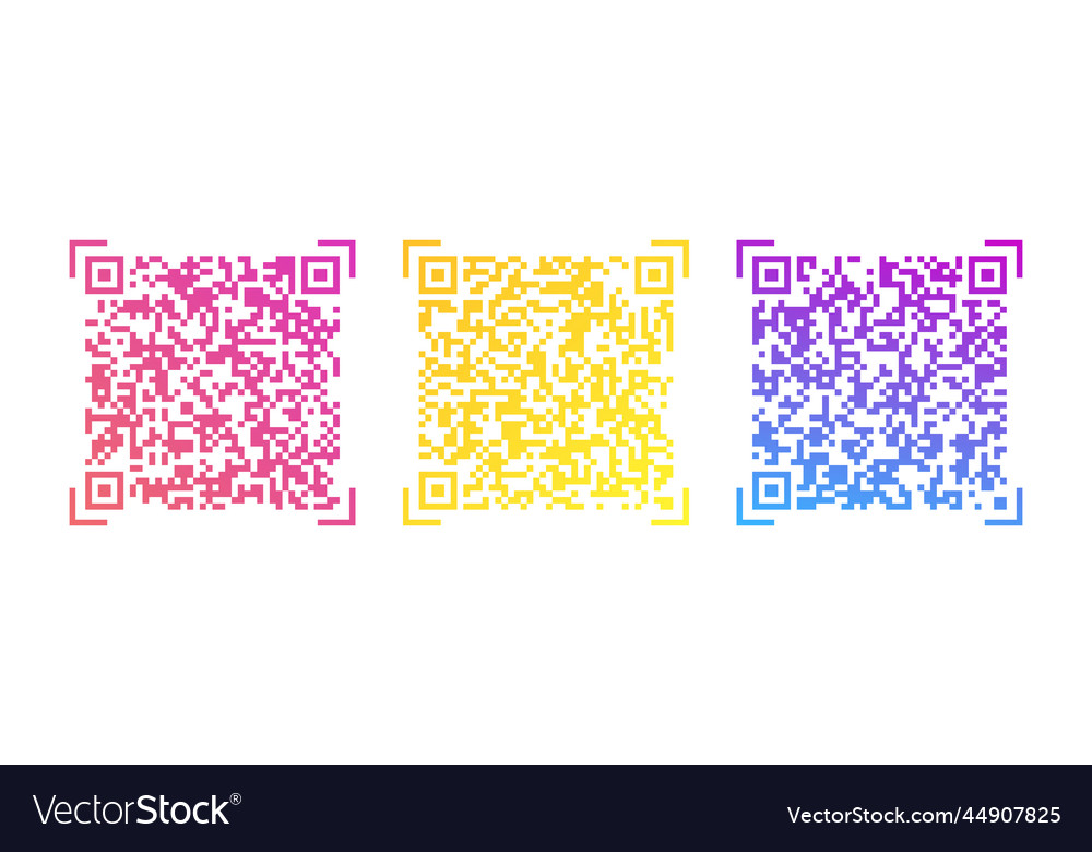 Gradient qr code vector image Gradient qr code