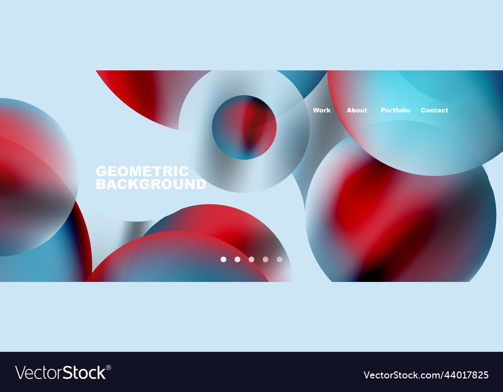 Liquid shapes with flowing gradient colors round vector image Liquid shapes with flowing gradient colors round