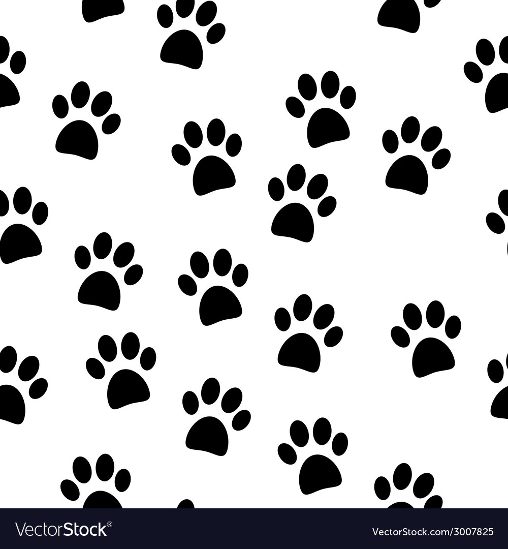 Paw Print Seamless Pattern