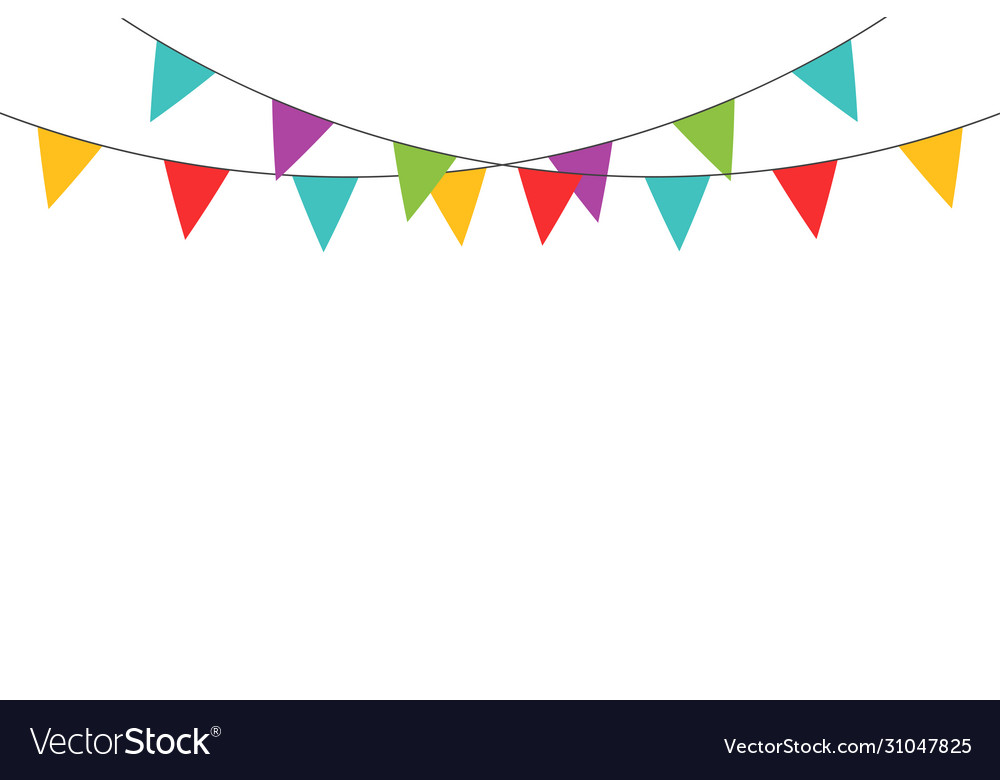 Realistic ribbon on yellow backdrop happy Vector Image