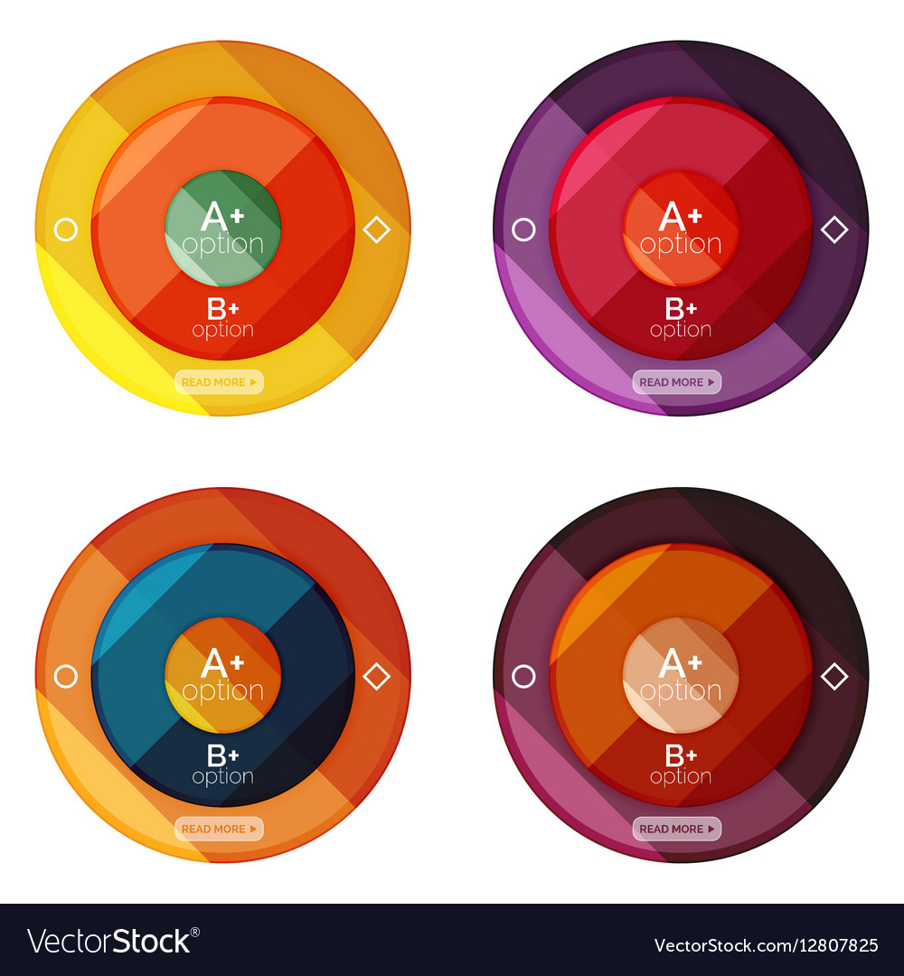 Set of round option diagram template for your data