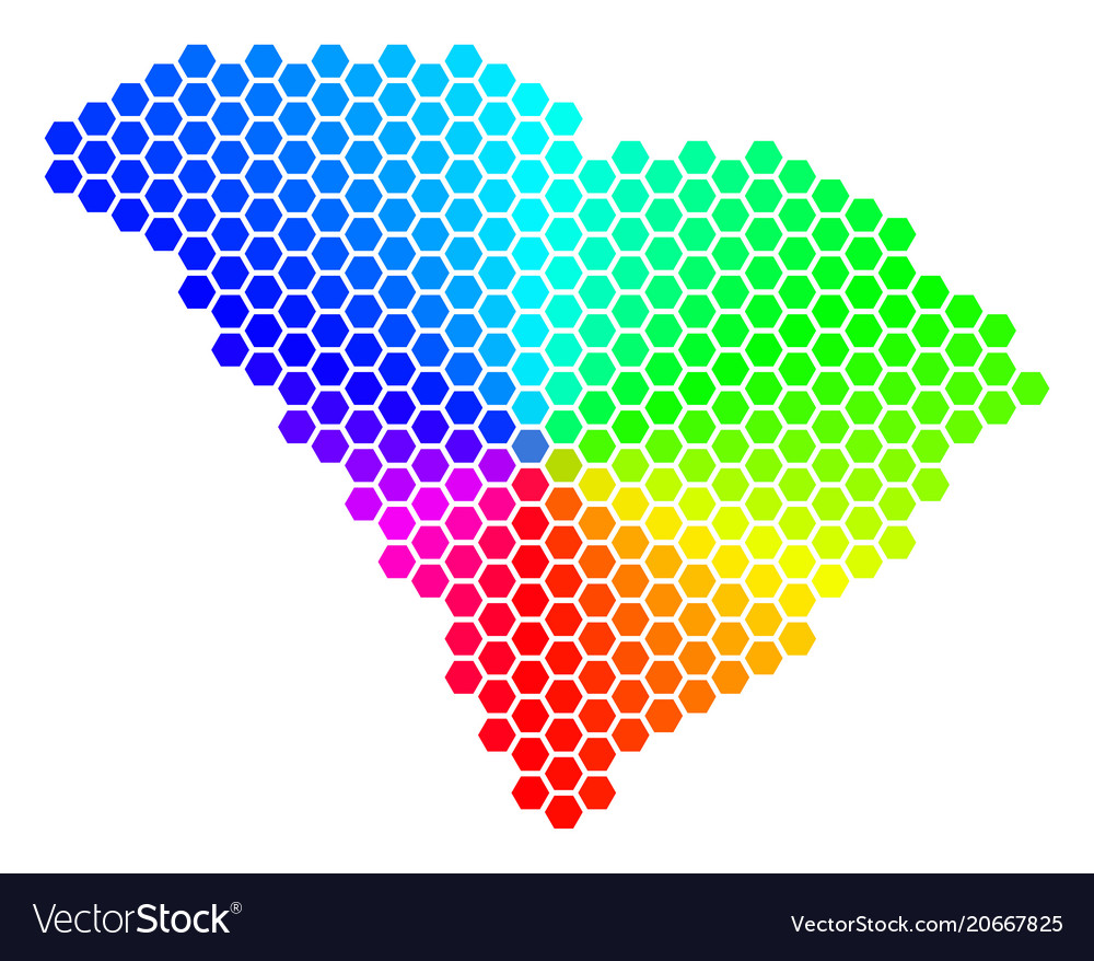 Spectrum hexagon south carolina state map