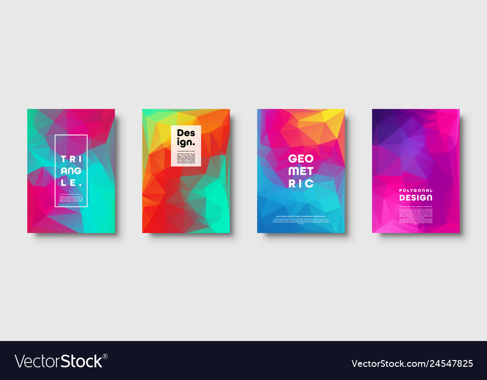 Triangle polygonal abstract background colorful vector image Triangle polygonal abstract background colorful