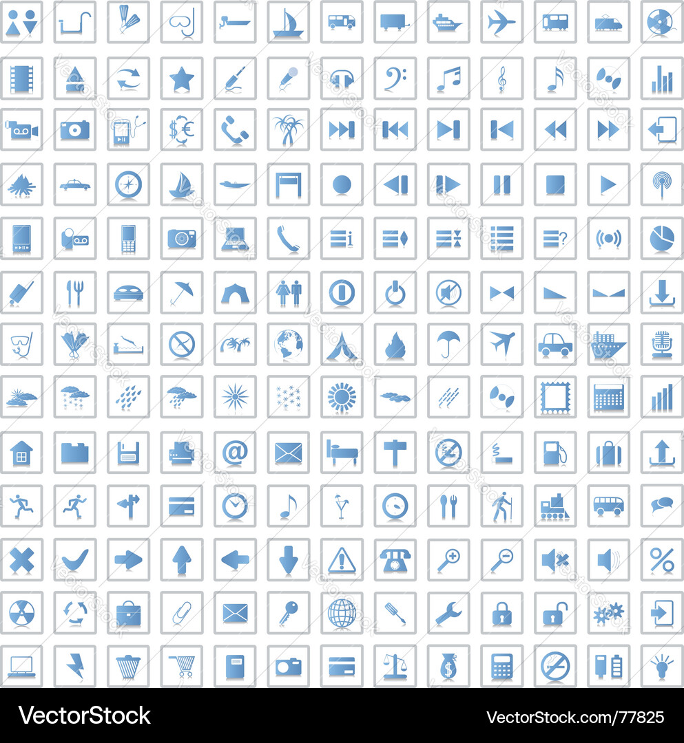 Web icons set Royalty Free Vector Image - VectorStock