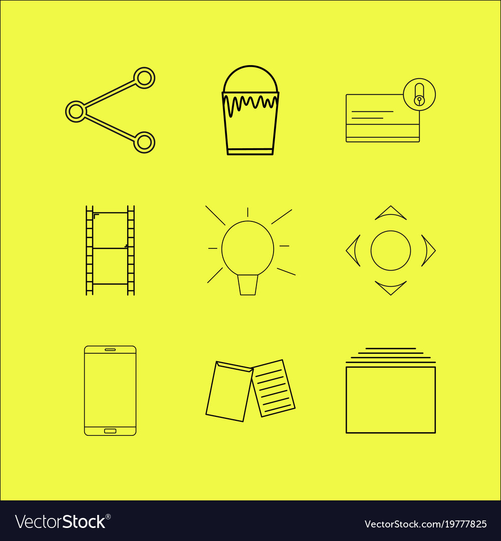 Web linear icon set simple outline icons