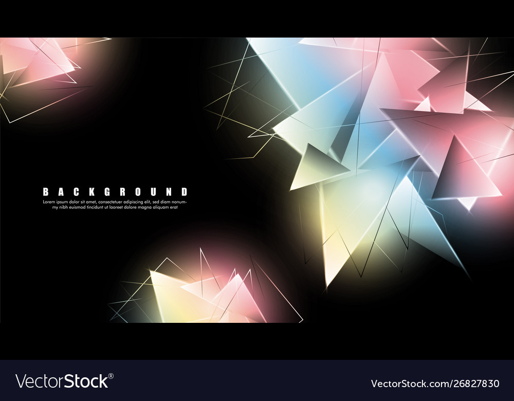 Abstract background with glowing triangles