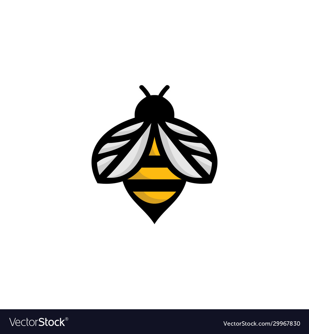 Bee logo animal design Royalty Free Vector Image