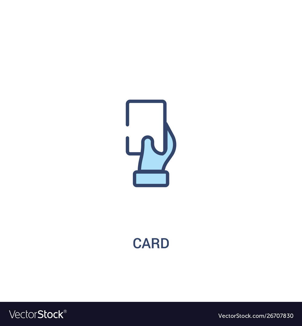 Card concept 2 colored icon simple line element vector image Card concept 2 colored icon simple line element
