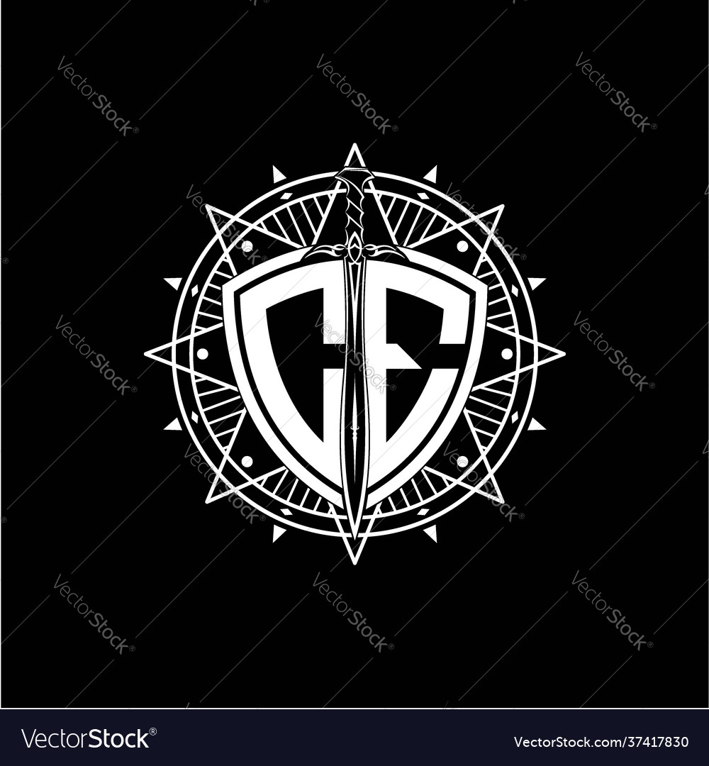 CE Monogram Shield Initial