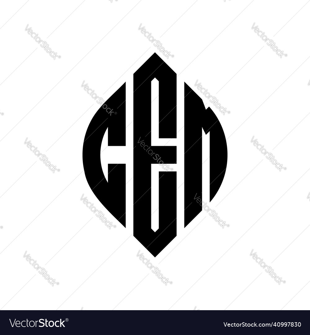 Cem circle letter logo design