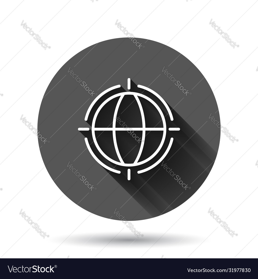 Erdplaneten-Ikone im flachen Stil Globus geographische