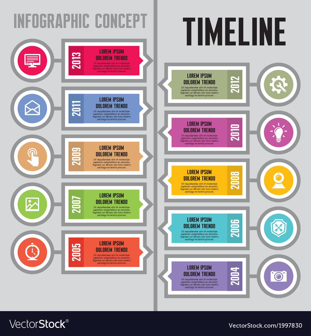 Infographic concept - timeline and steps