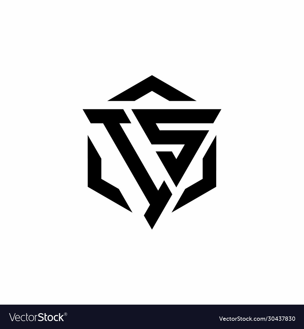 Is logo monogram with triangle and hexagon modern