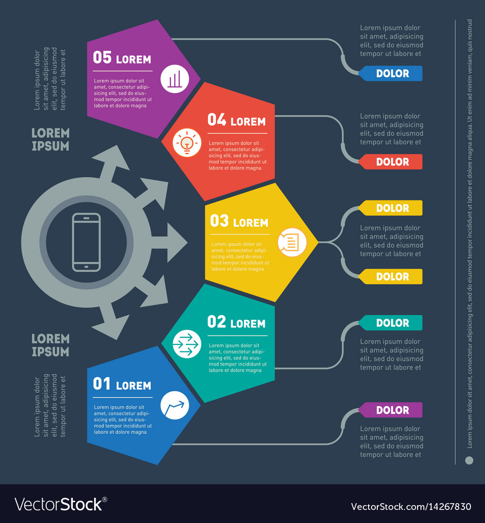 Part of the report with icons set infographic