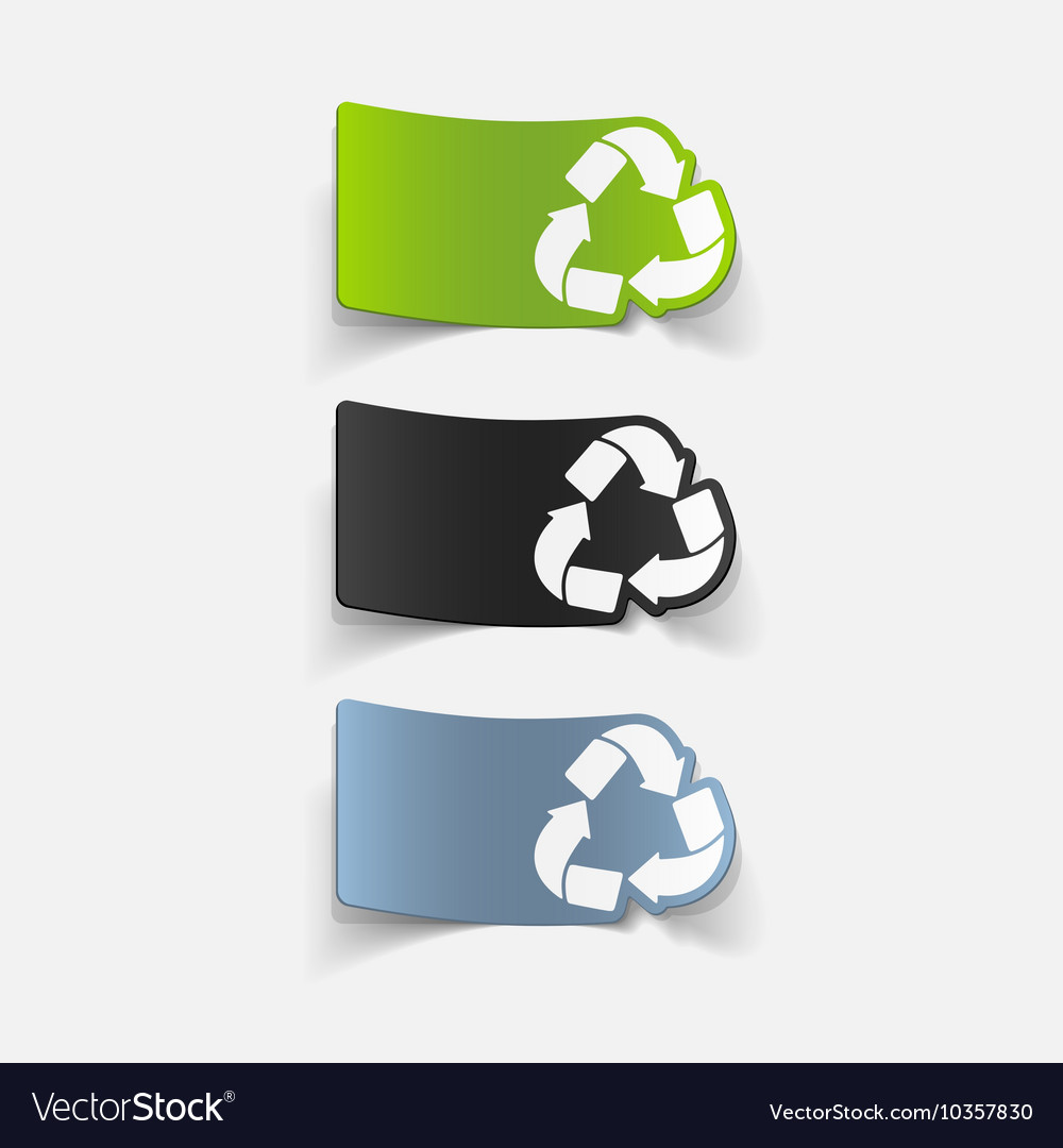 Realistic design element recycle sign