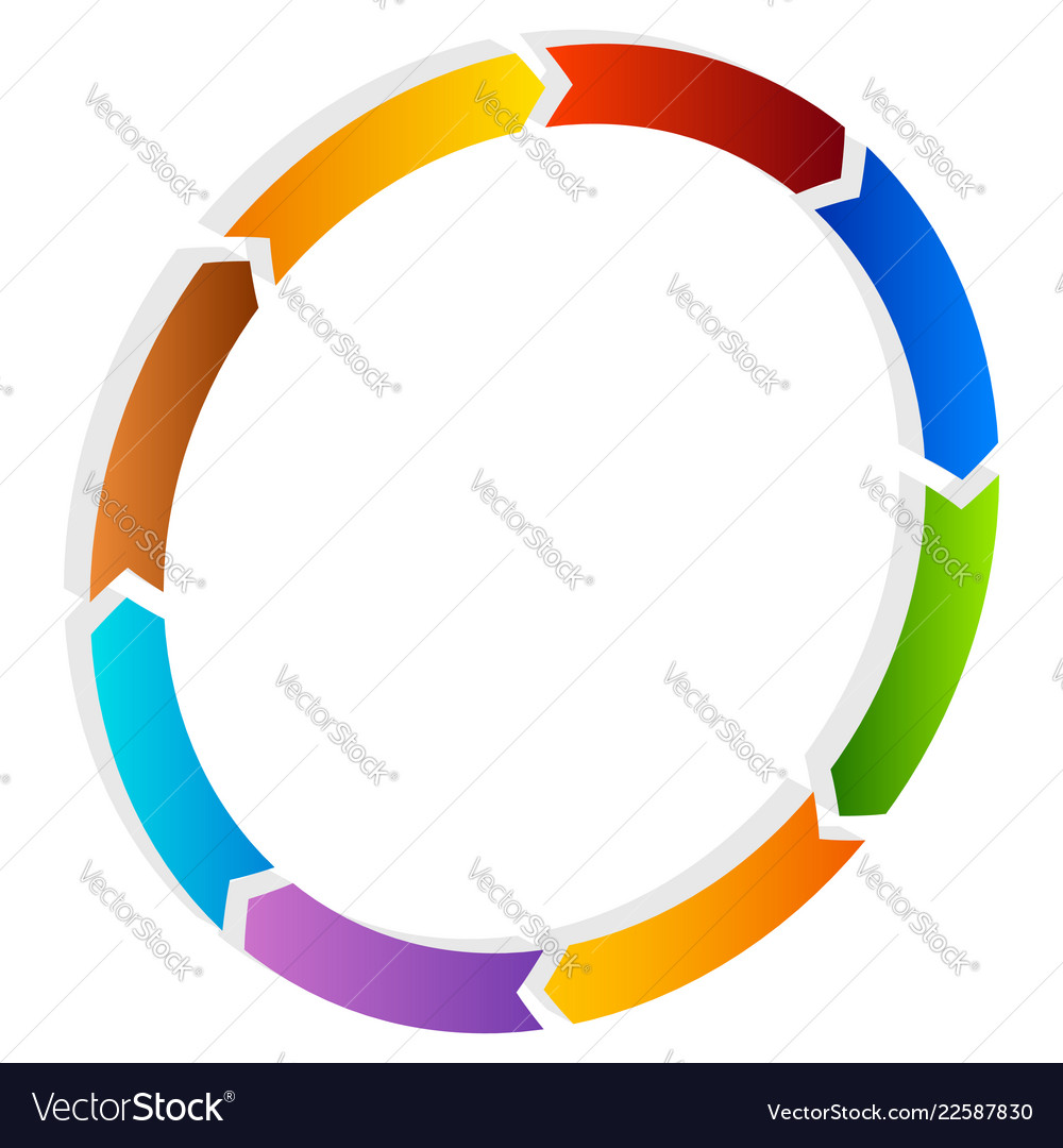 Segmented circle arrow circular arrow icon Vector Image