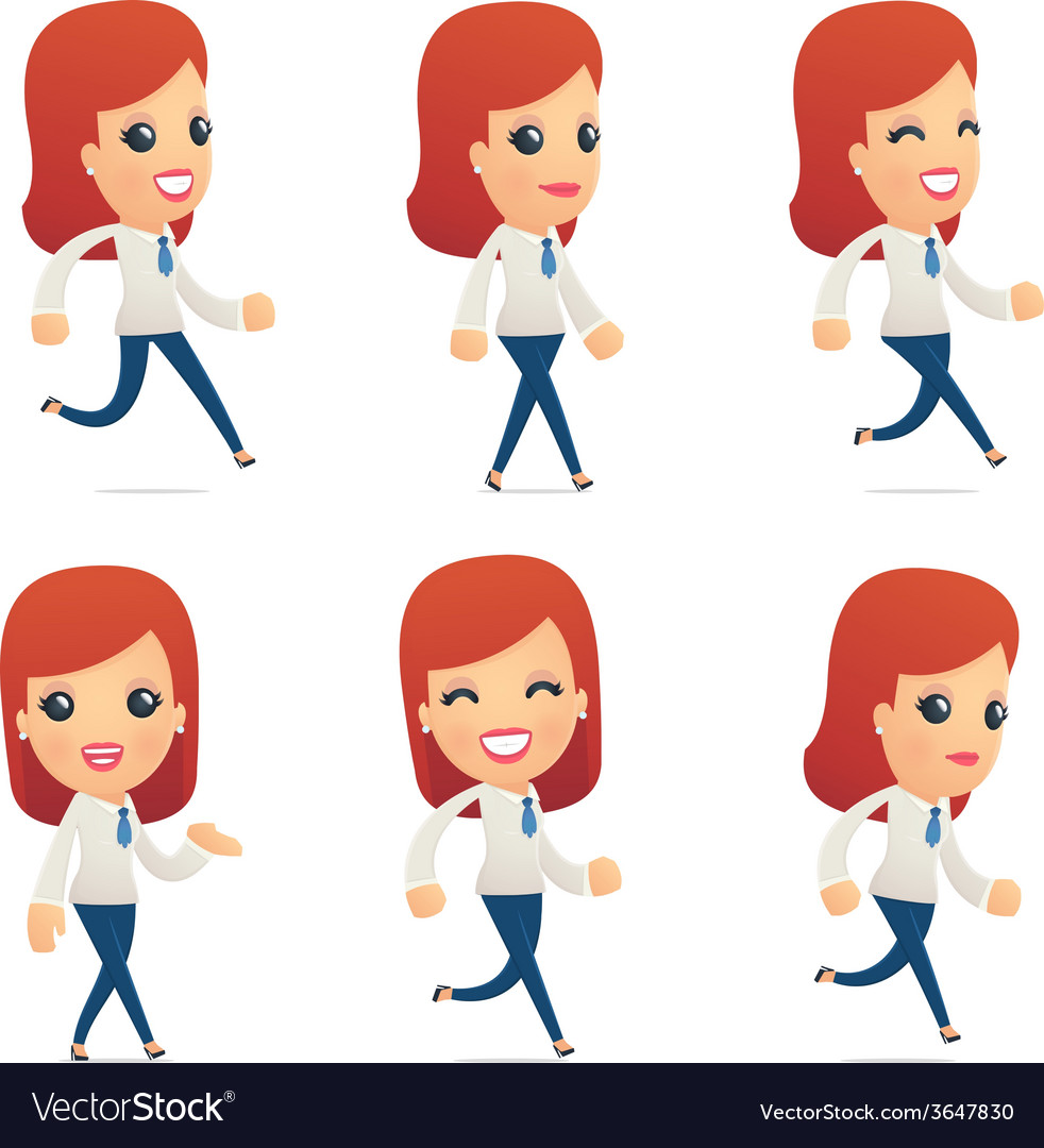 Set of reception character in different poses