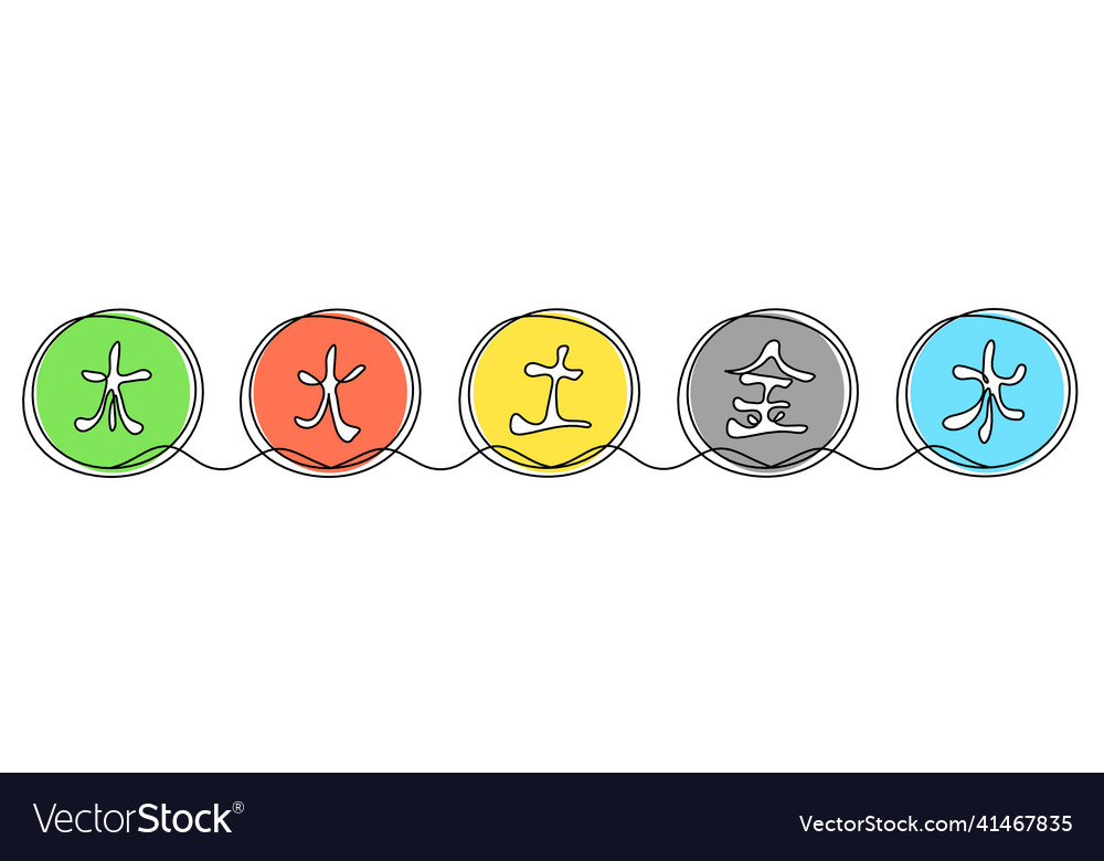 Abstract five color elements of universe Vector Image Abstract five color elements of universe