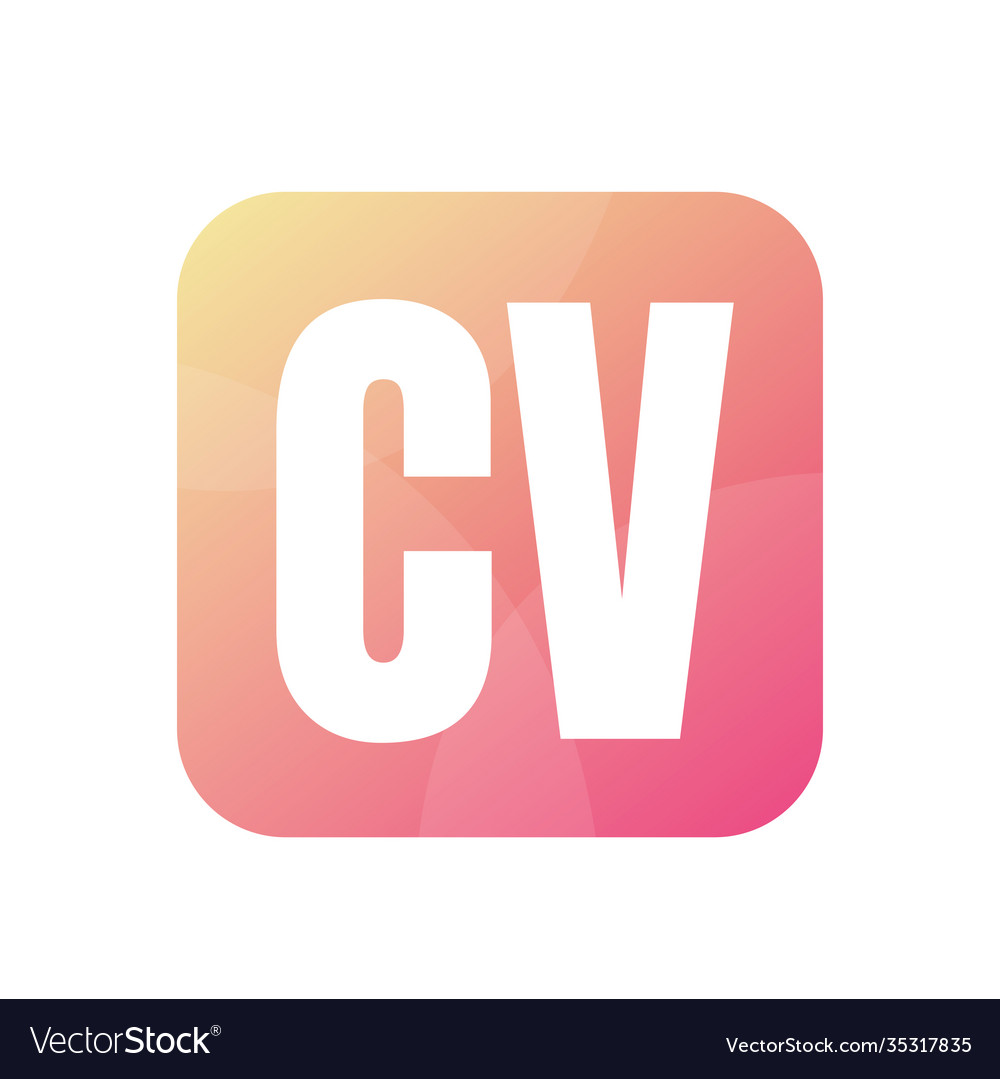 Cv letter logo design with simple style Royalty Free Vector