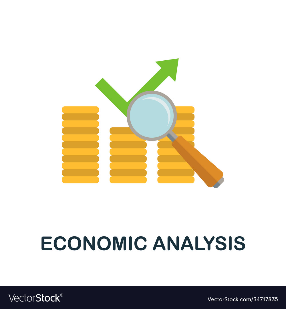 Economic analysis icon simple element from